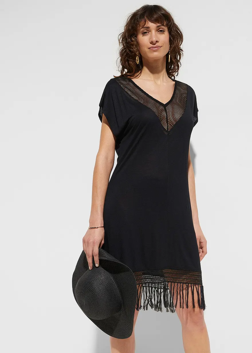 Transparentes Strandkleid aus Viskose