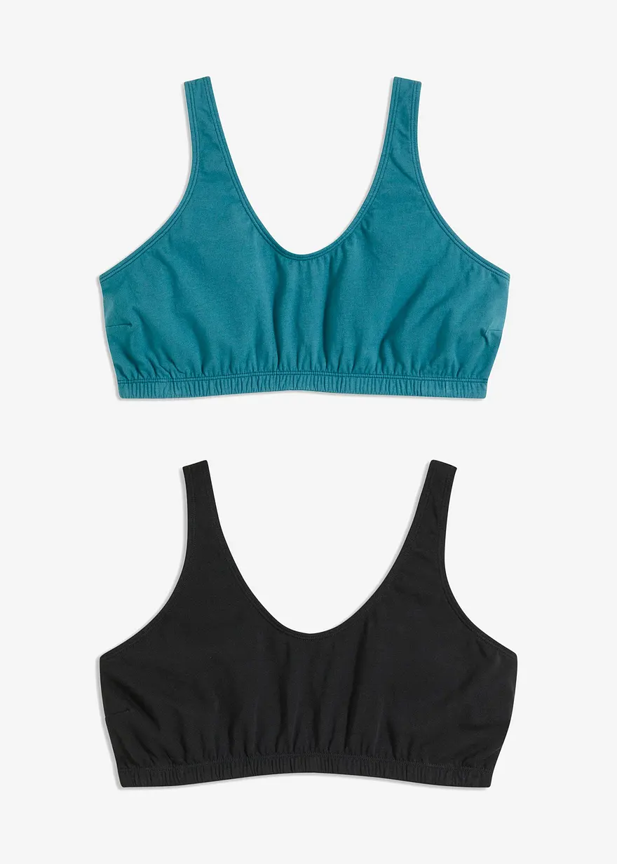 Bustier mit Baumwolle (2er Pack)