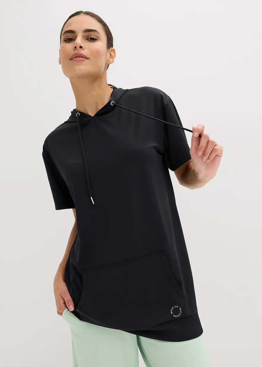Oversized Sport-Shirt mit Kapuze, schnelltrocknend