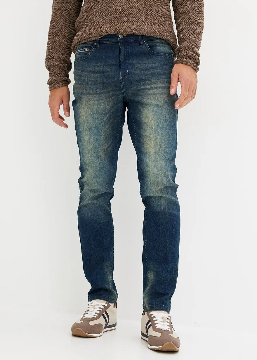 Leichte Slim Fit Stretch-Jeans, Straight