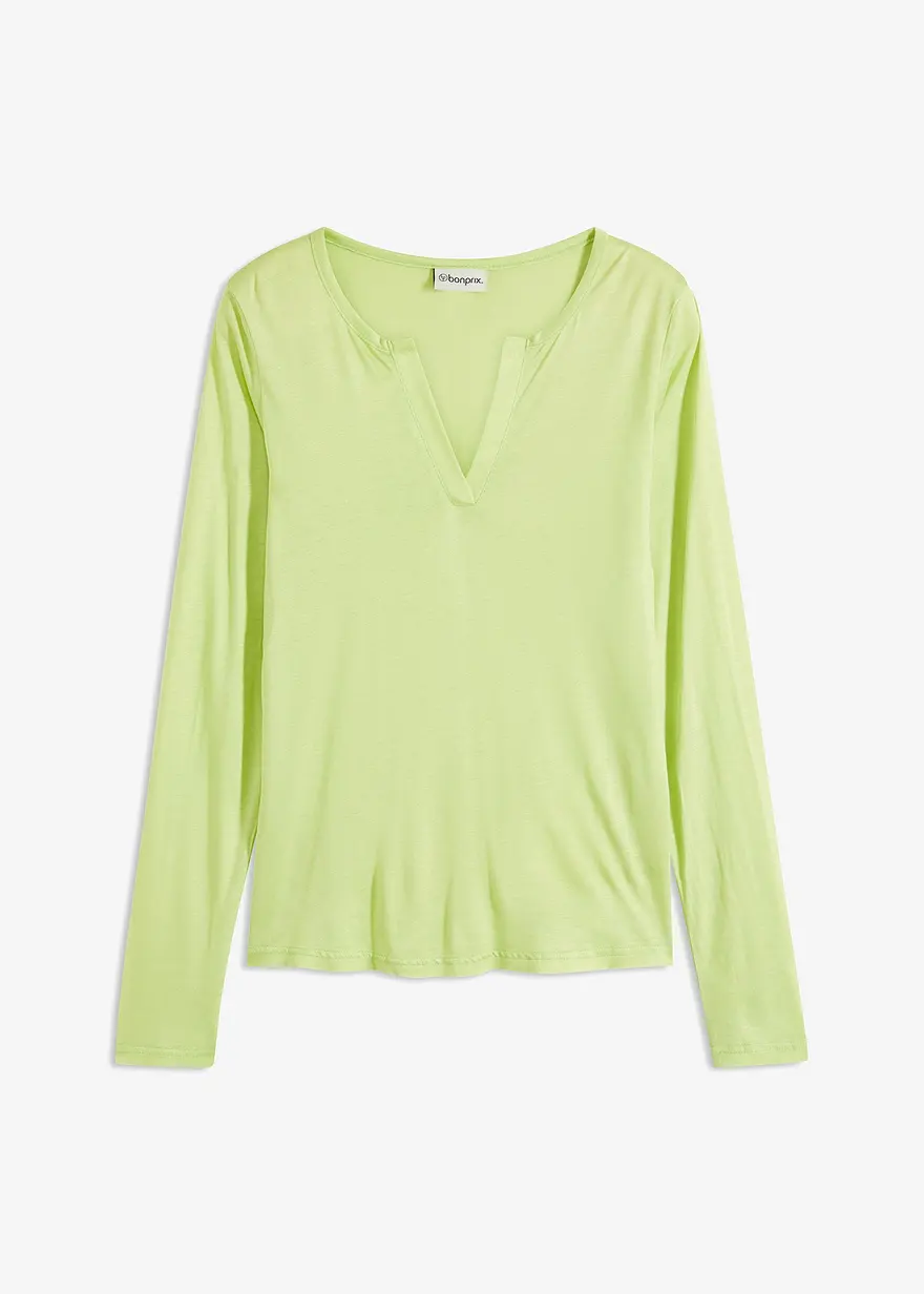 Henleyshirt aus softer Viskose