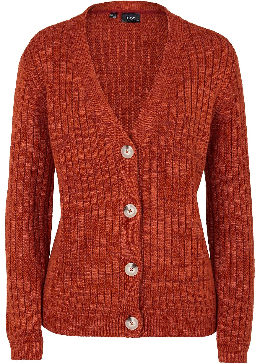 Grobe Strickjacke mit recycelter Baumwolle