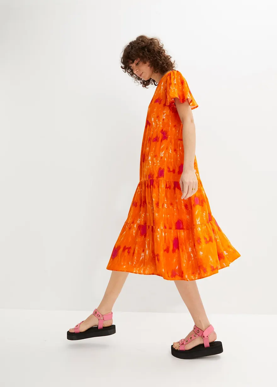Midikleid aus Viskose