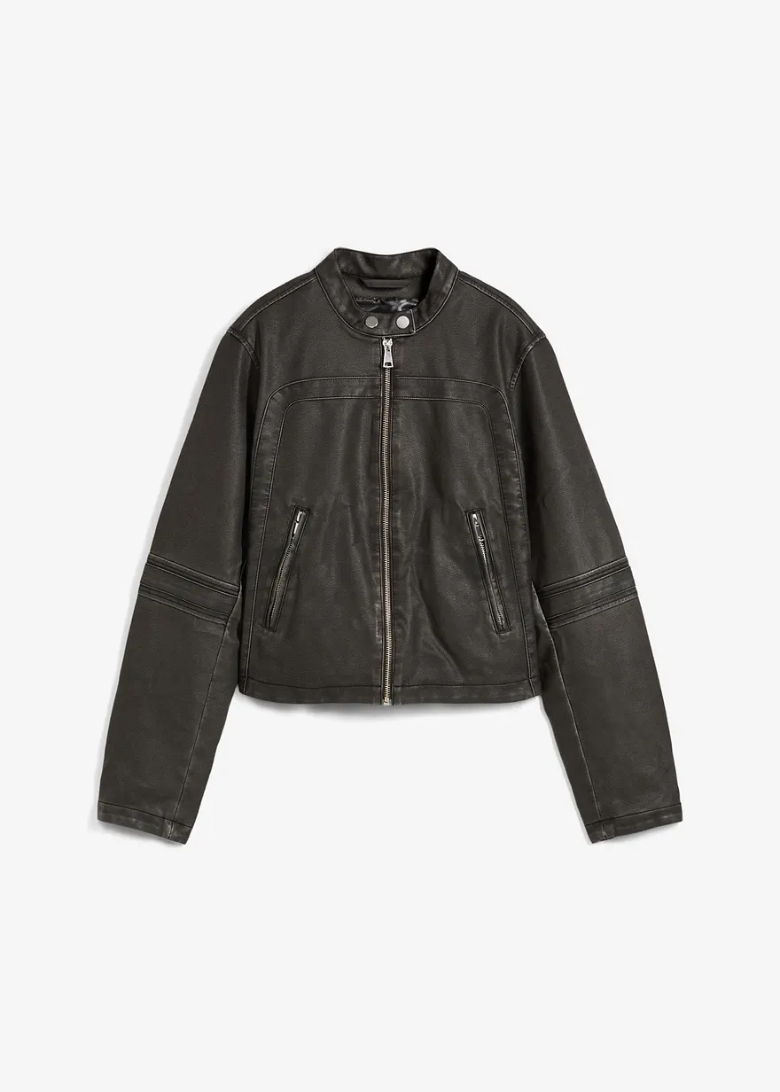 Biker-Jacke im Used Look