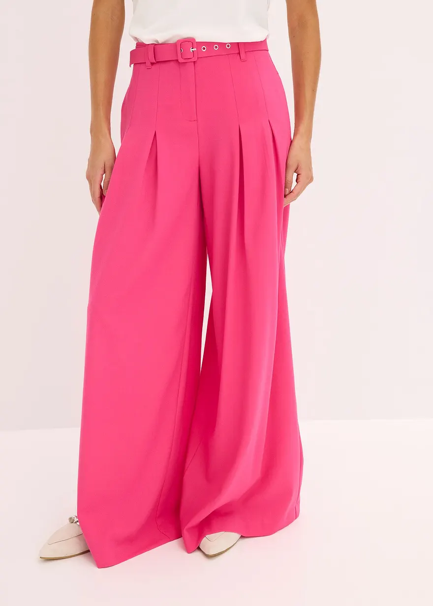 Bundfaltenhose mit Gürtel (2tlg-Set)
