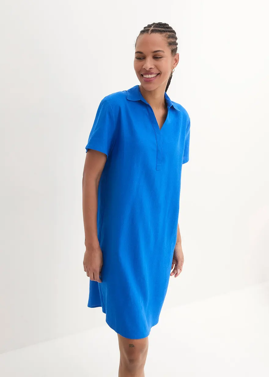 Tunika-Kleid aus leichtem Leinen-Mix