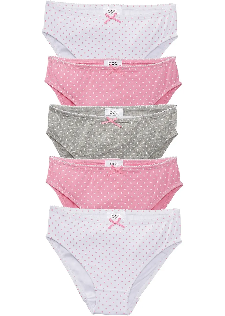 Slip mit weicher Baumwolle mit Satin-Schleife (5er Pack)