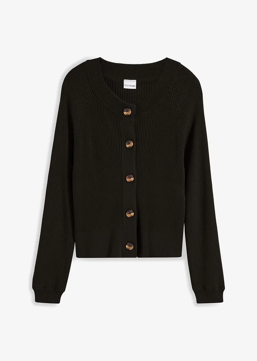 Ripp-Strickjacke