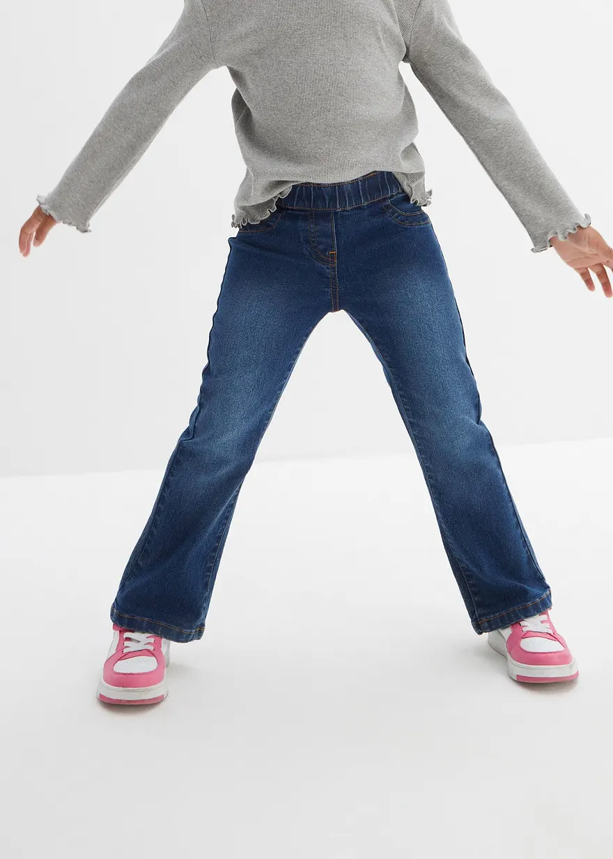 Bootcut-Jeans Mid Waist mit Bequembund