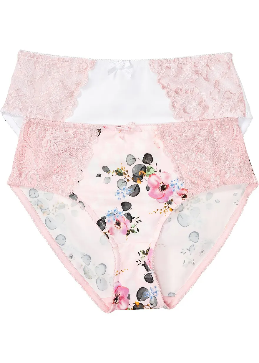 Maxislip mit zarter Spitze (2er Pack)