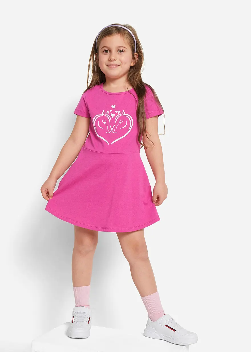 Jerseykleid aus reiner Bio-Baumwolle (2er Pack)