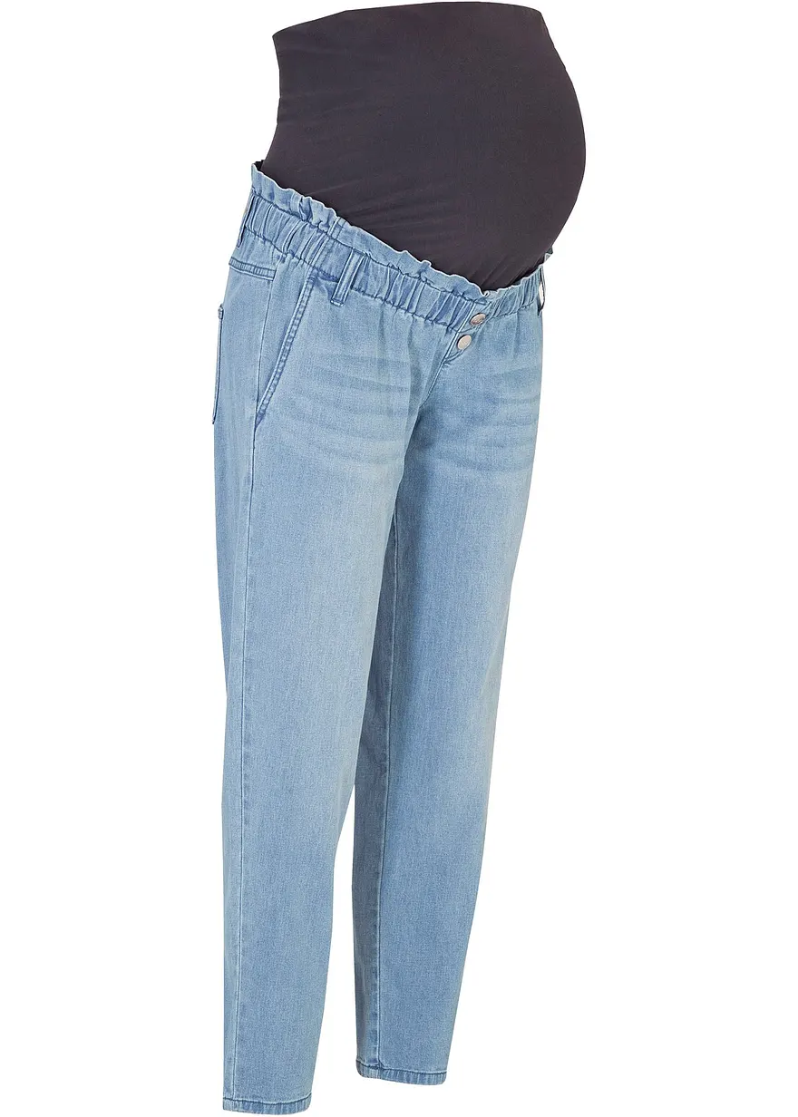 Umstandsjeans aus Baumwoll-Stretch, schmal zulaufendes Bein