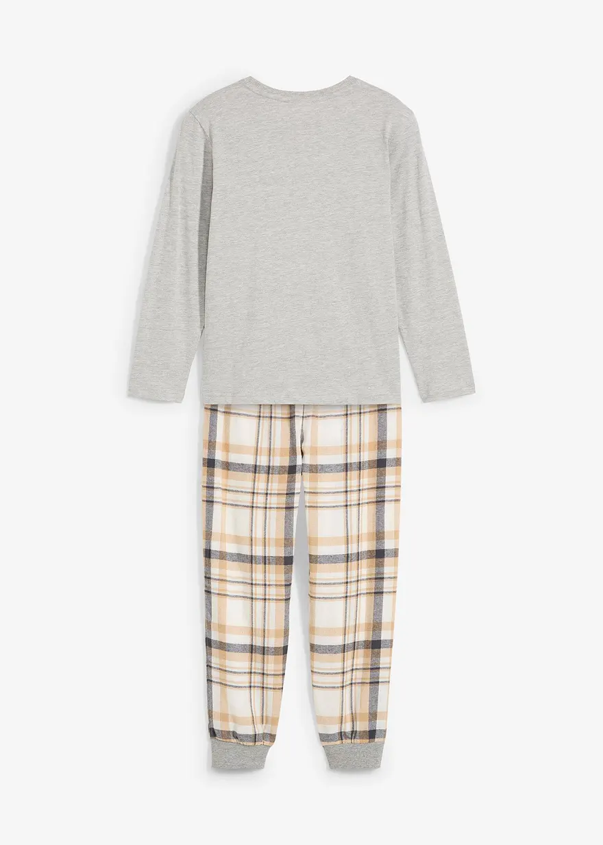 Kinder Pyjama mit Flanellhose (2-tlg. Set)