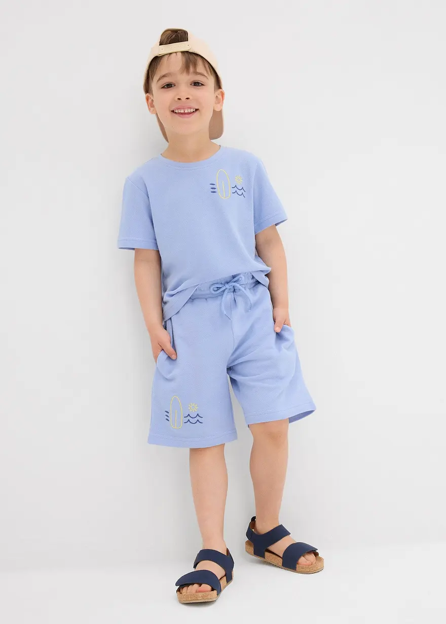 Pique T-Shirt und kurze Hose (2-tlg.Set) aus Bio Baumwolle