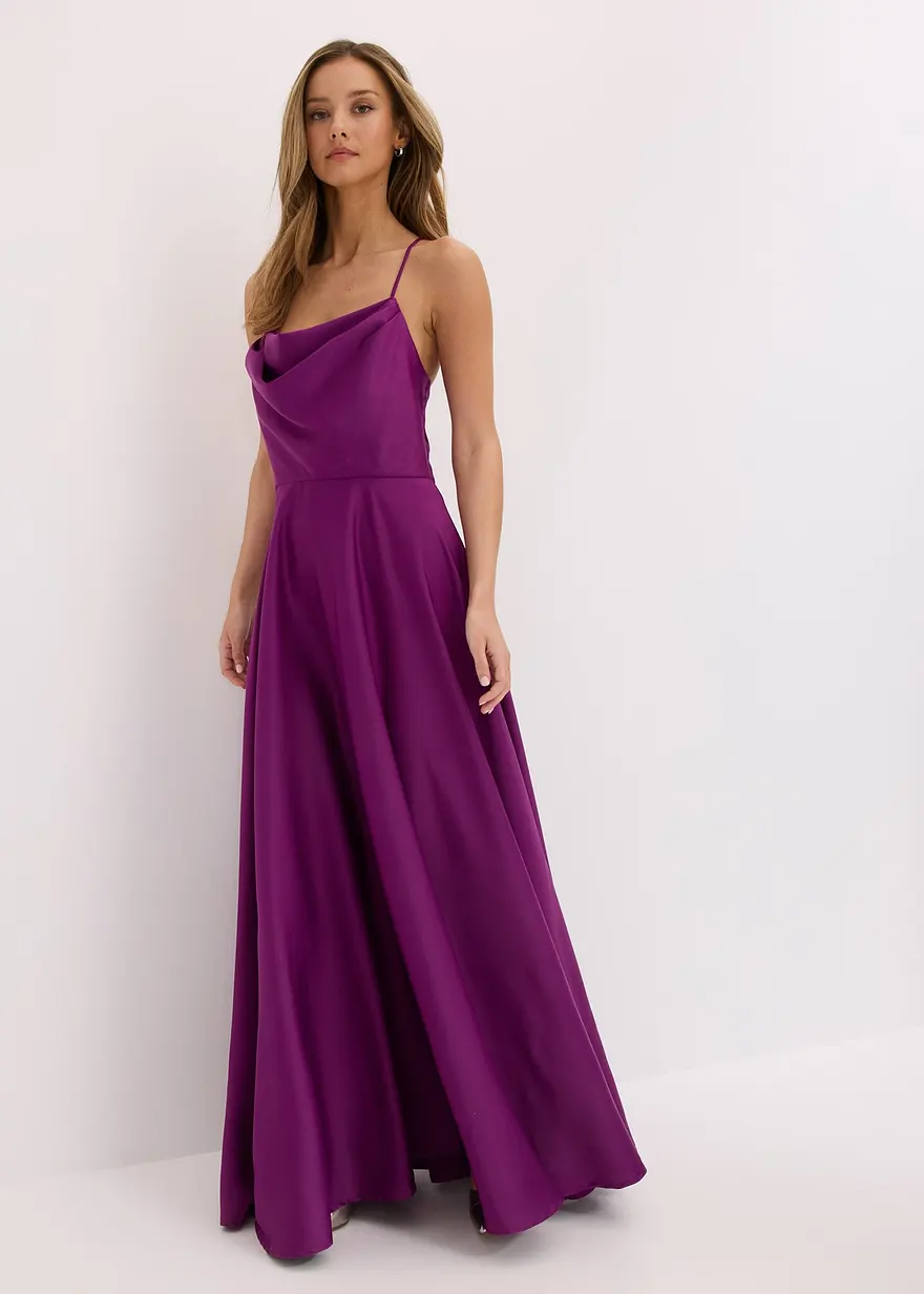 Trägerkleid aus strukturiertem Satin