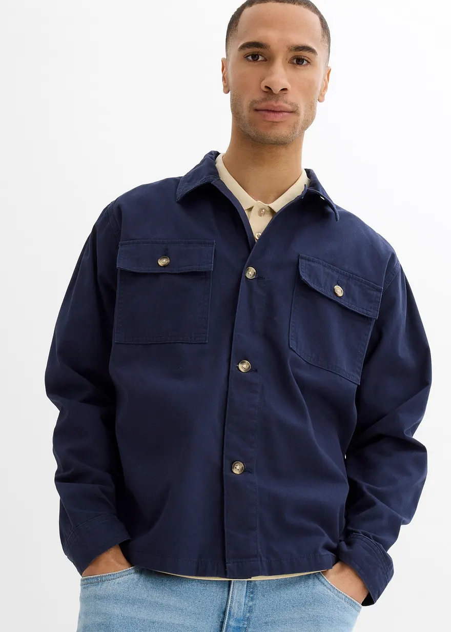 Übergangsjacke aus Twill-Qualität, Loose Fit