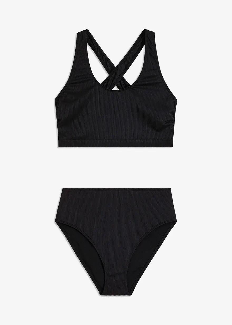Gerippter Bustier-Bikini (2-tlg.Set)