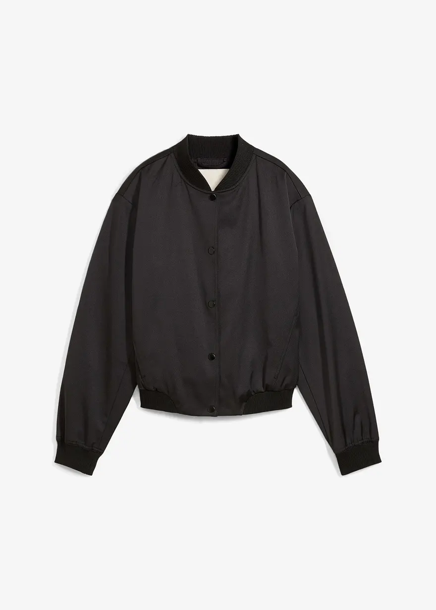 Kurzer Blouson aus glänzendem Satin