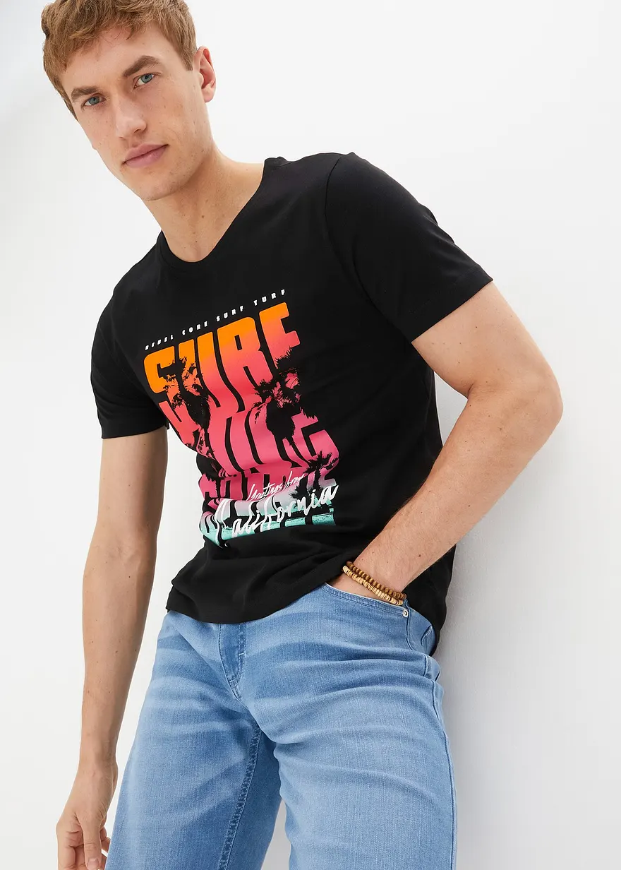 T-Shirt aus reiner Bio-Baumwolle, Slim Fit