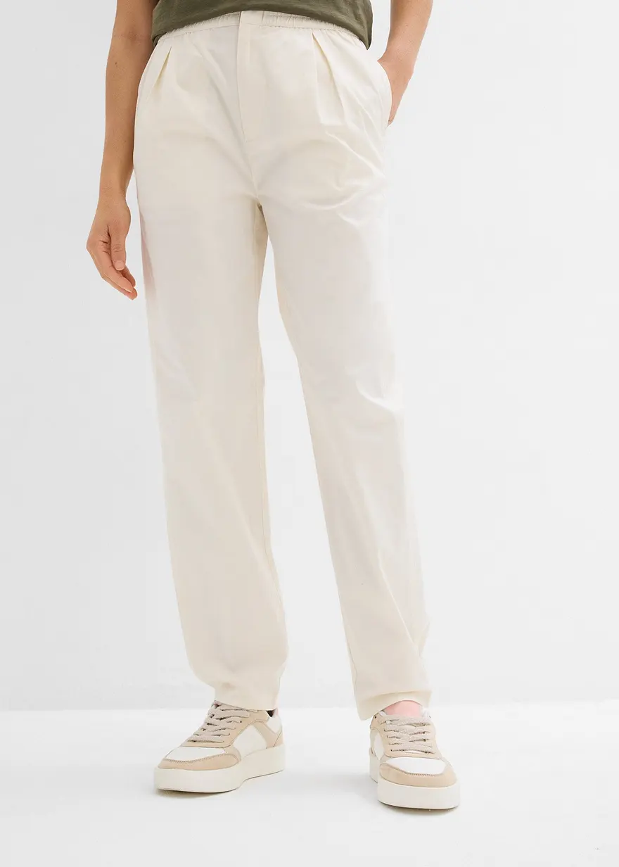 Karottenhose aus elastischem Baumwoll-Mix