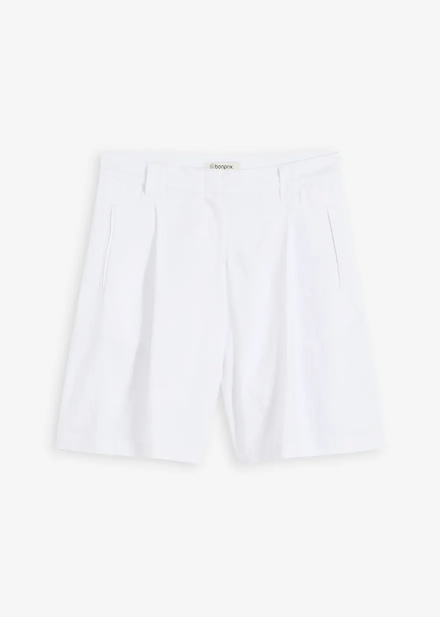 Shorts aus leichtem Leinen-Mix