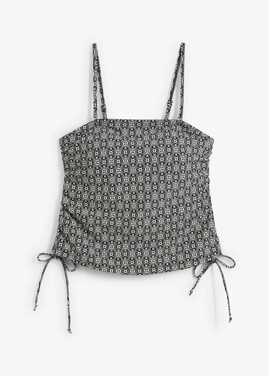 Bandeau Tankini Oberteil aus recyceltem Polyamid