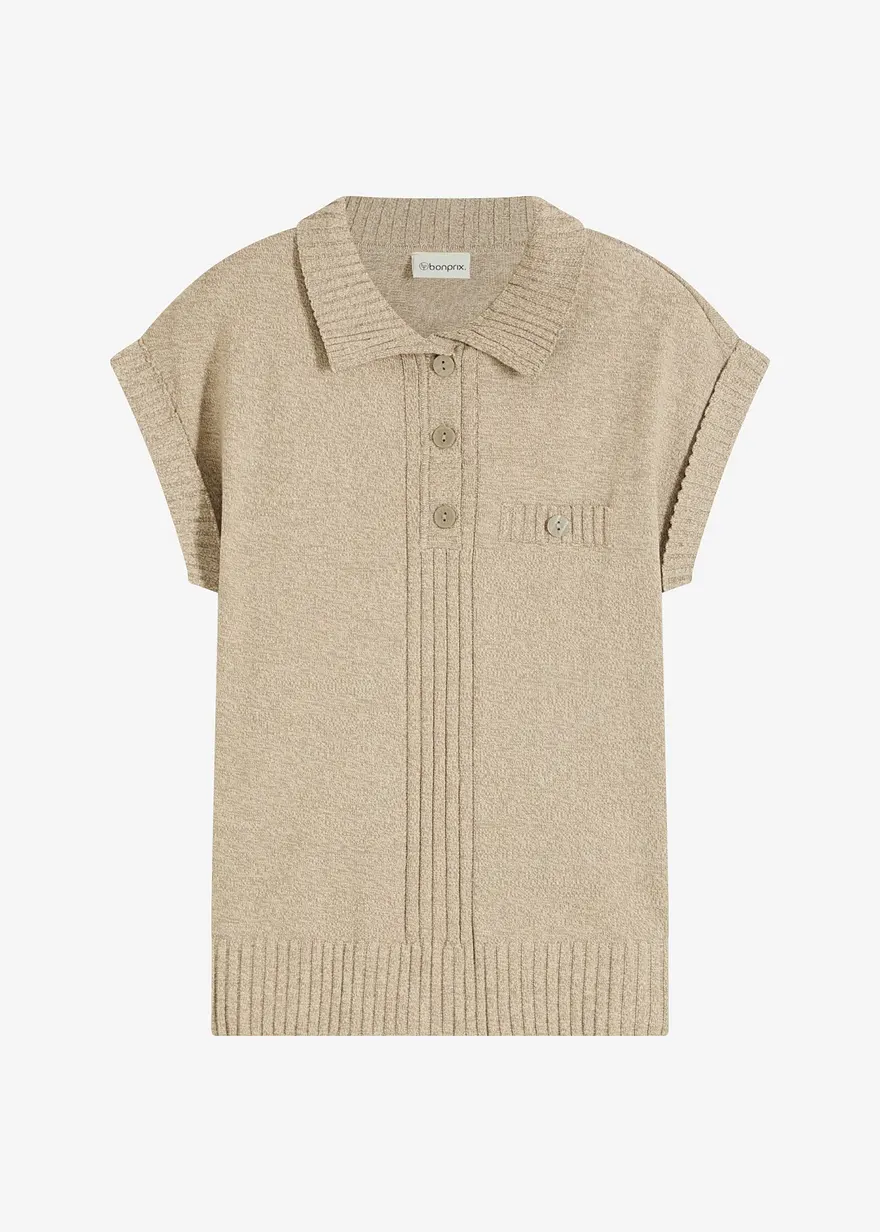 Polo-Pullover mit Baumwolle