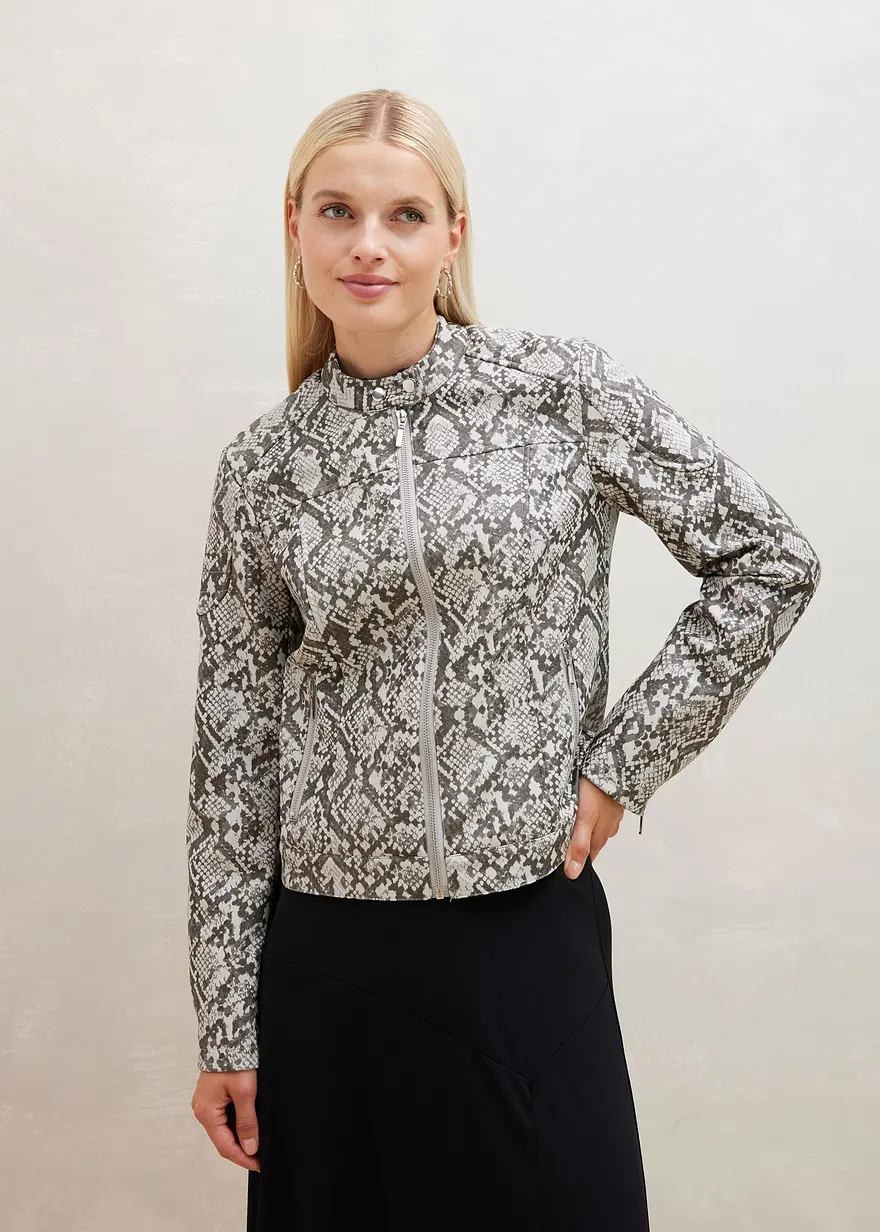 Lederimitat Racer-Jacke