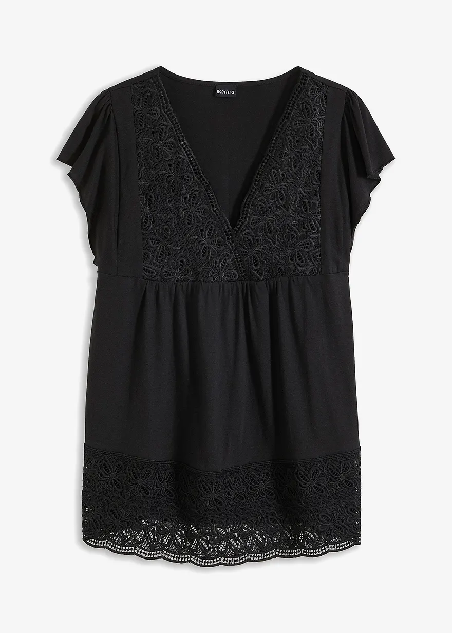 Shirt in Viskose-Baumwoll-Mix