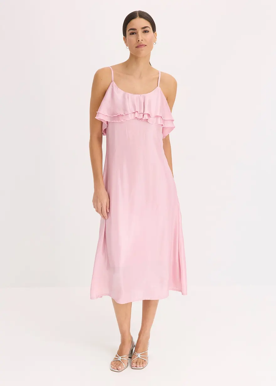 Trägerkleid mit Volants