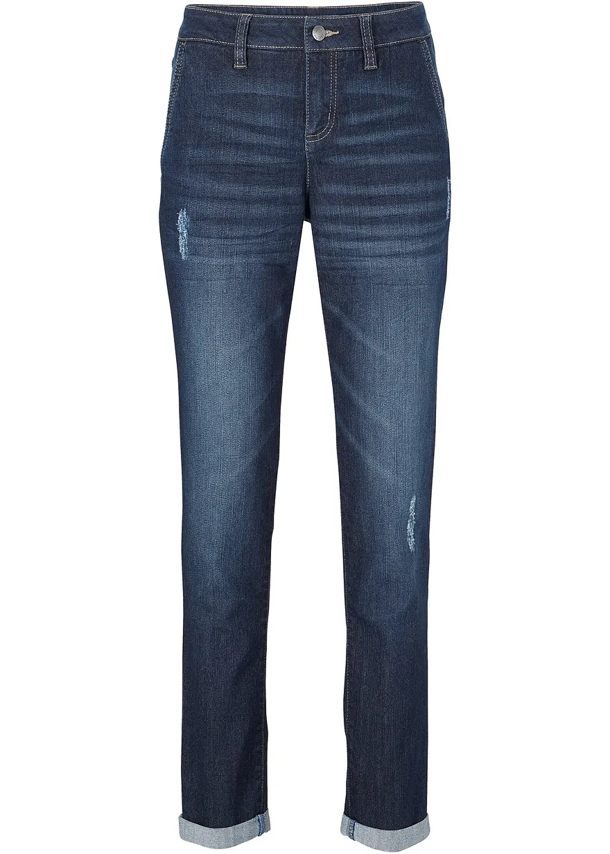 Boyfriend-Jeans Mid Waist, Komfort-Stretch