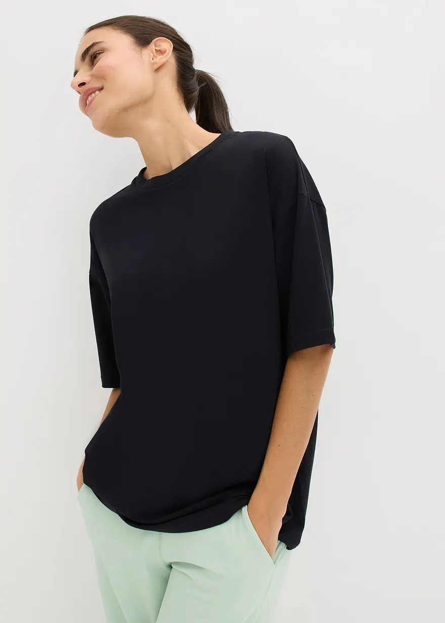 Oversized Sport-Shirt mit Baumwolle, schnelltrocknend