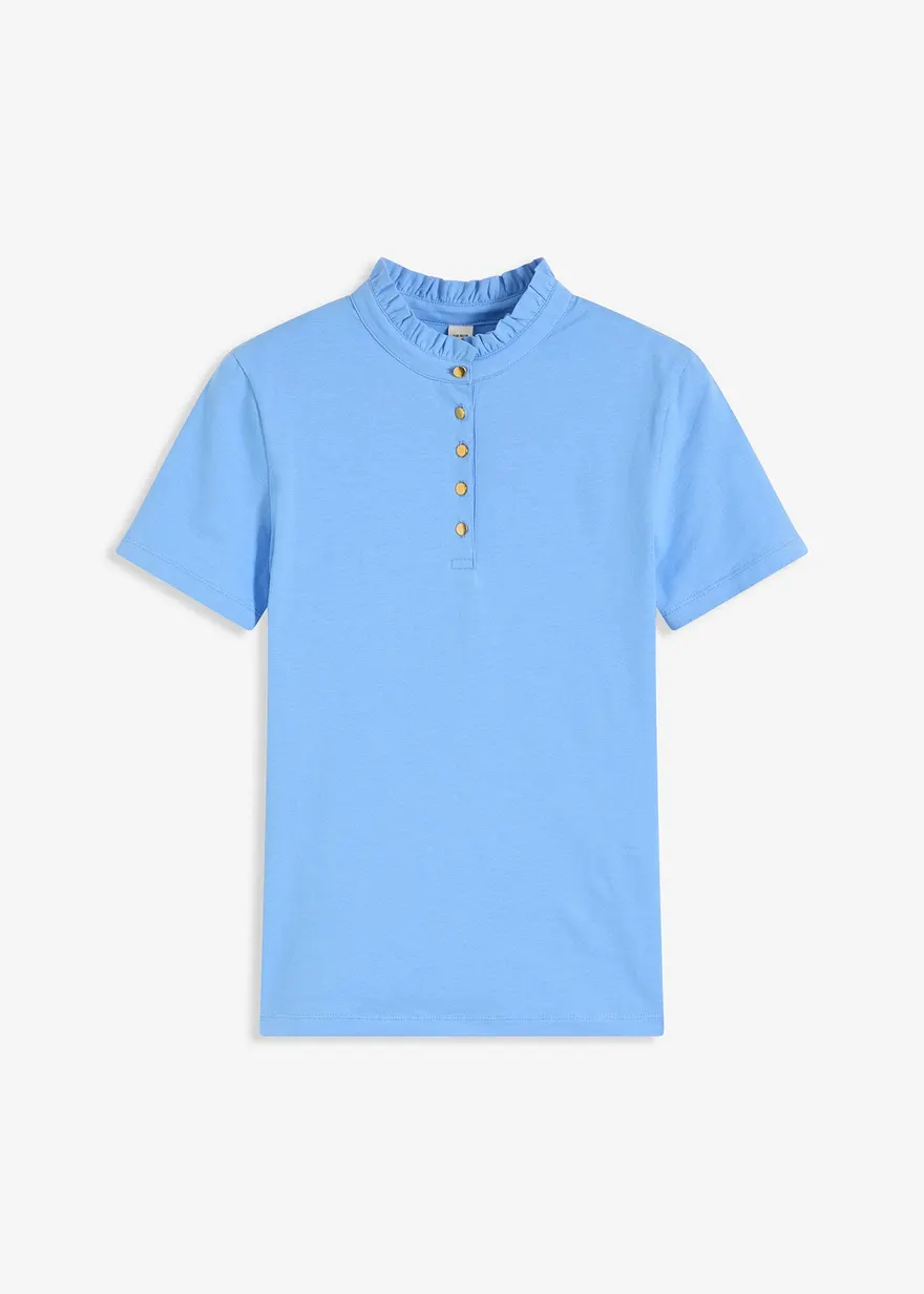 Shirt aus Baumwolle mit Rüschen