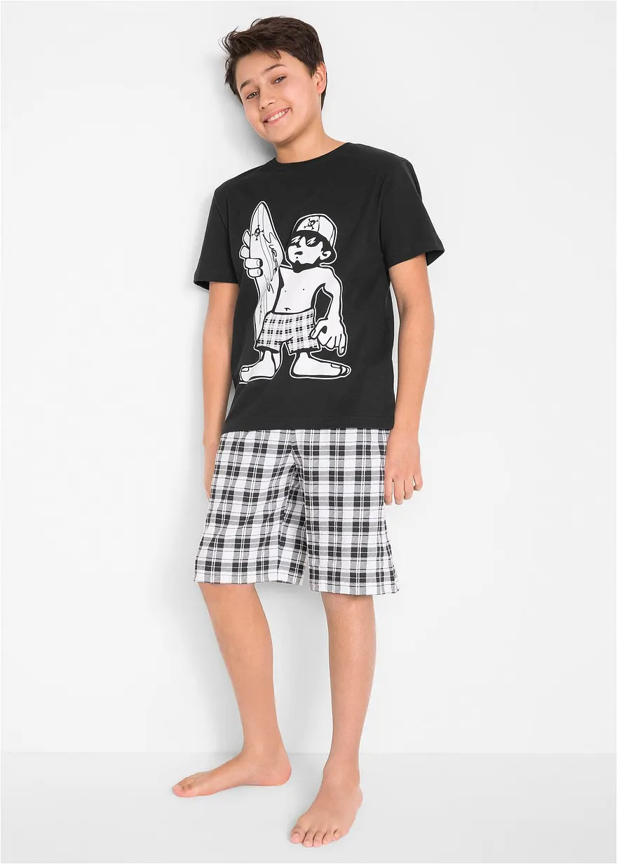 Shorty aus reiner Baumwolle (2-tlg. Set)