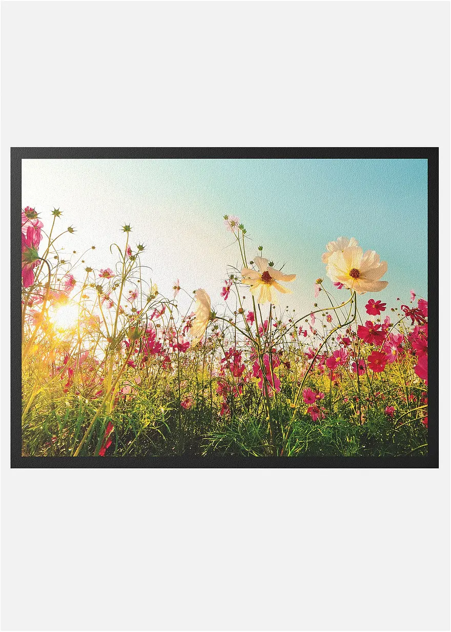 Fußmatte mit Blumenwiese