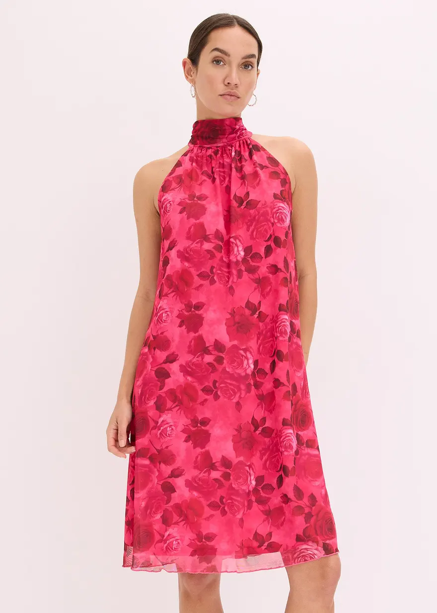 bedrucktes Mesh-Kleid