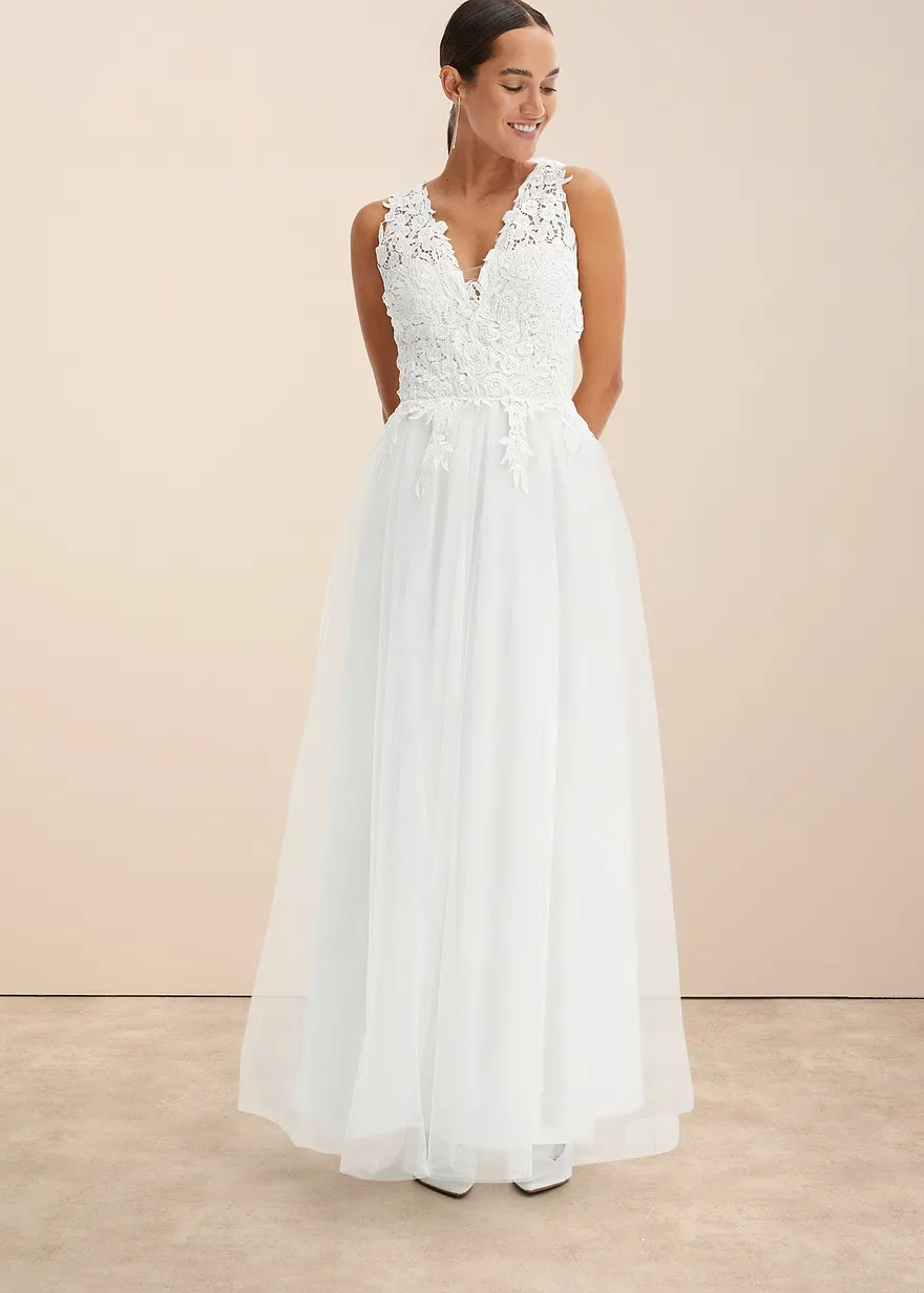 Brautkleid aus Tüll und Spitze