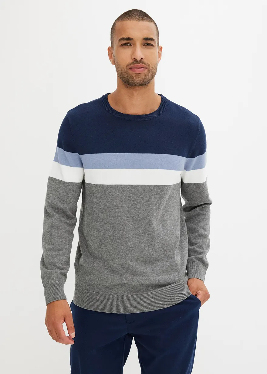 Feinstrickpullover mit reiner Baumwolle