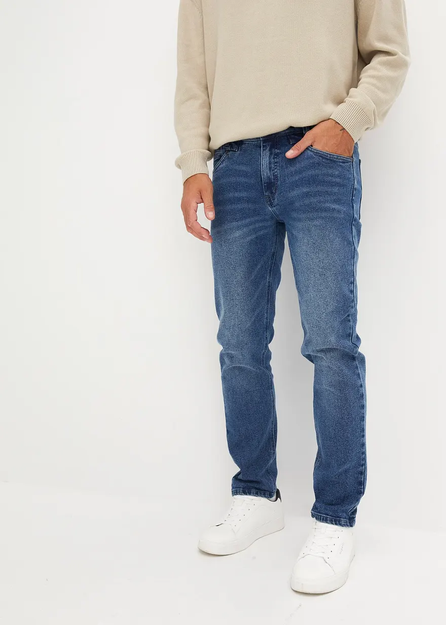 Regular Fit Stretch-Jeans aus hochwertigem, schwerem Denim, Straight