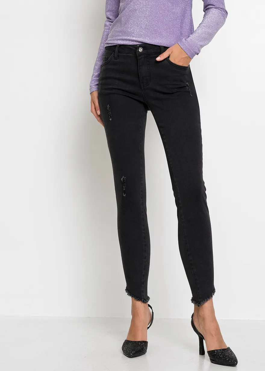 Skinny Jeans, Mid Waist, Stretch