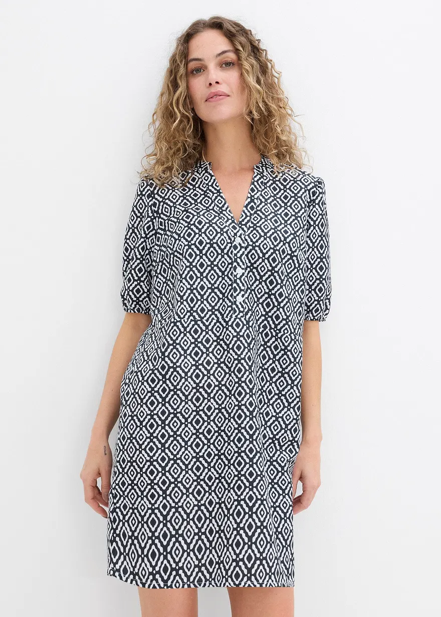 Tunika-Kleid aus fließender Viskose