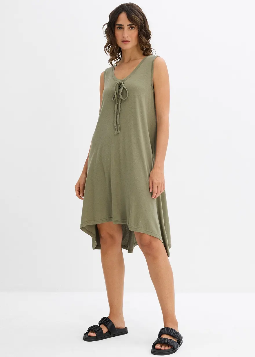 Jerseykleid mit Schnürung