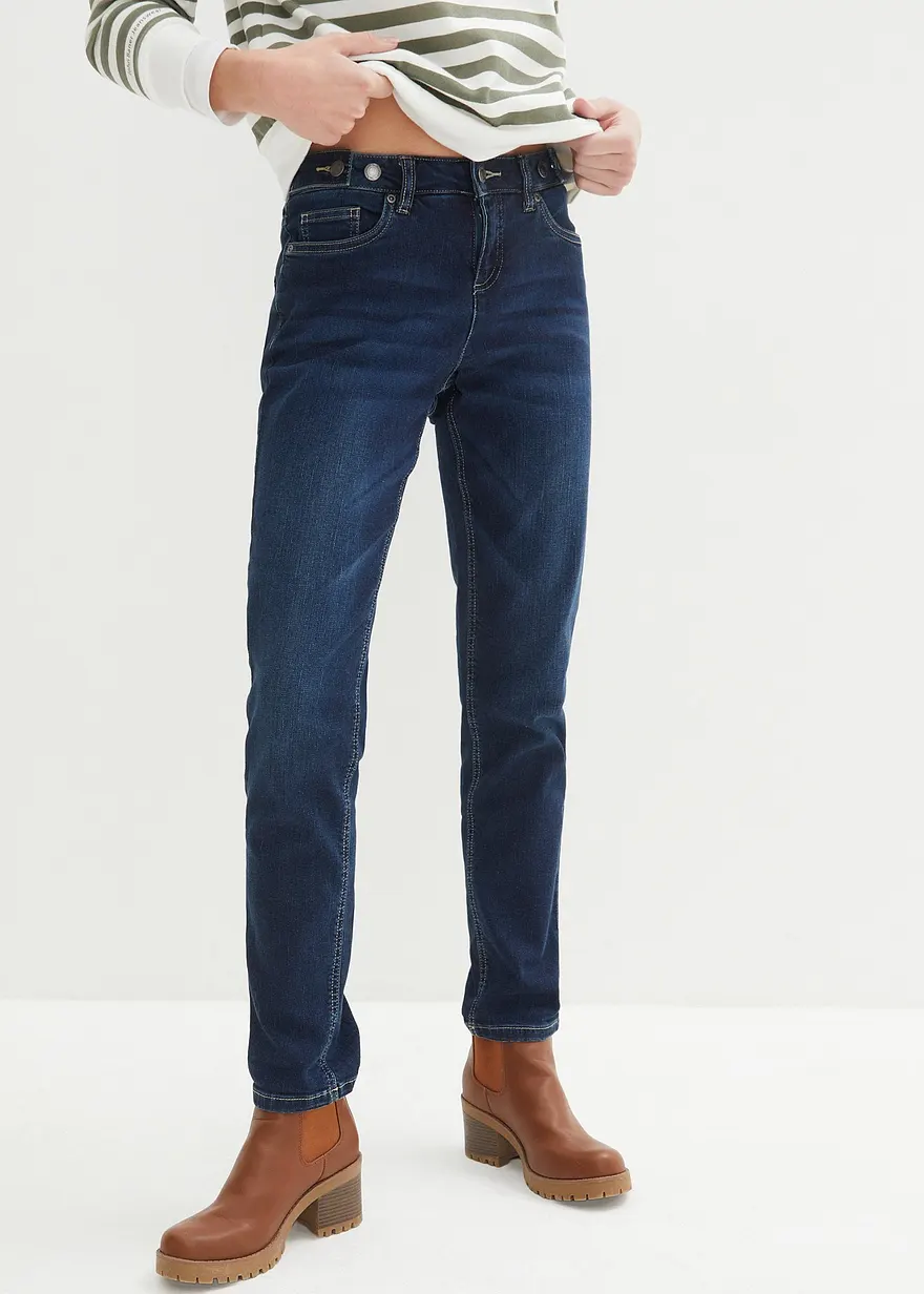 Boyfriend Jeans Mid Waist, Stretch