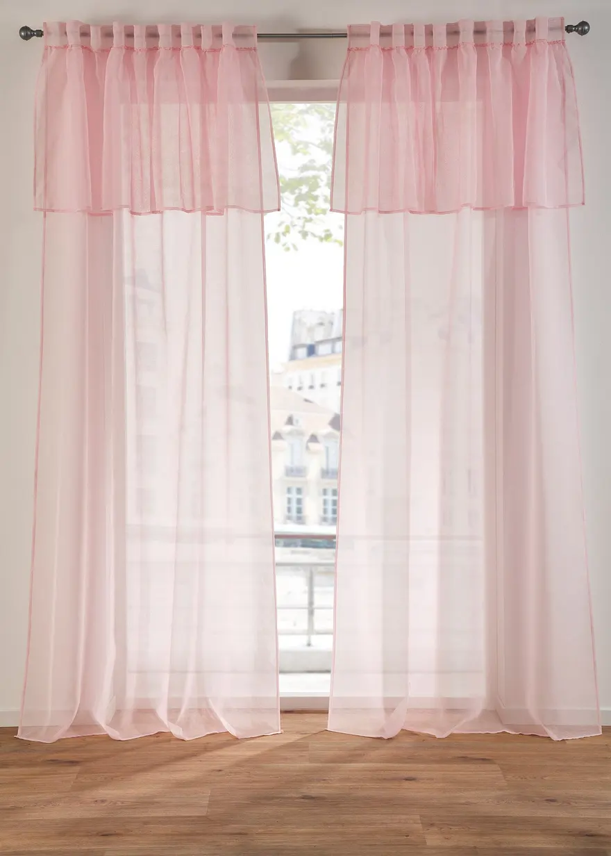 Gardine mit Volant (1er Pack)