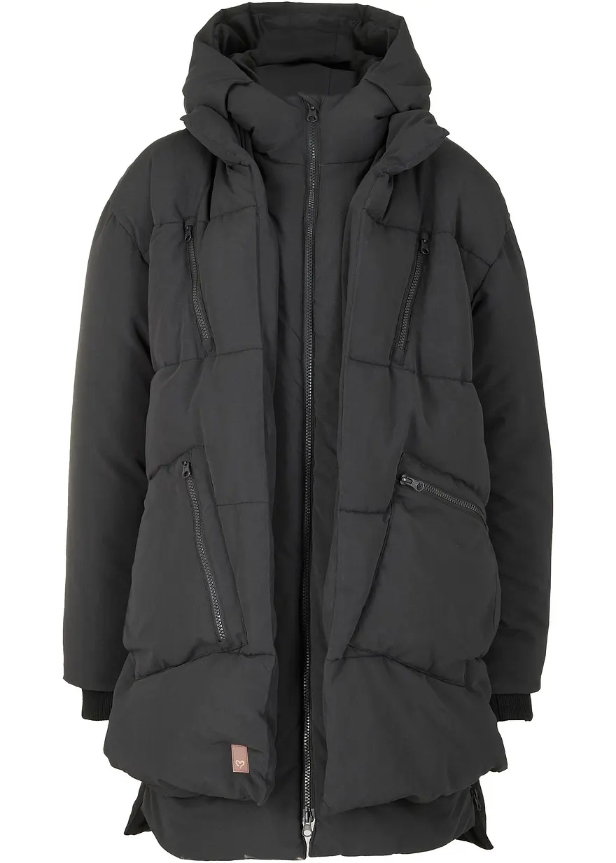 Oversize Winterjacke mit Kapuze