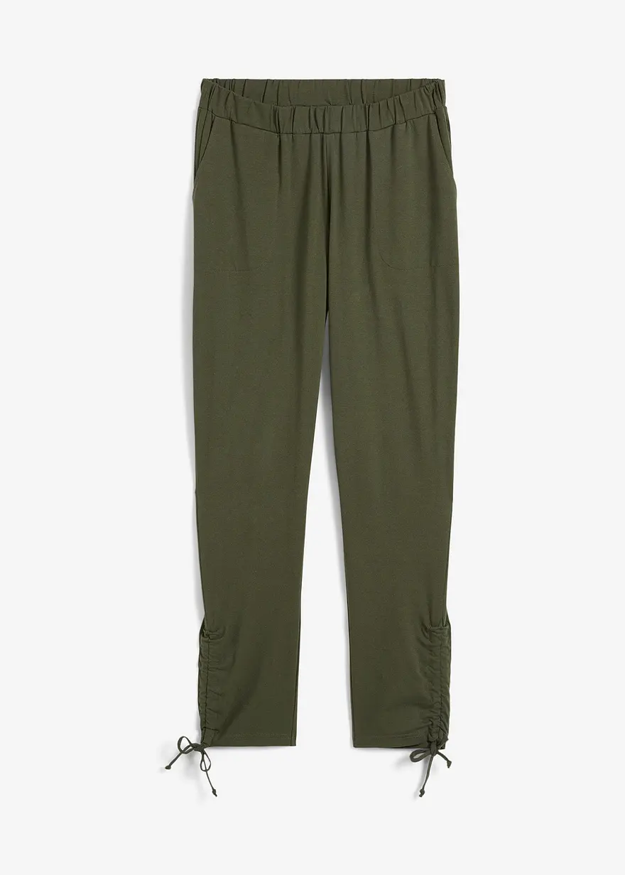 Jersey-Hose mit Raffung