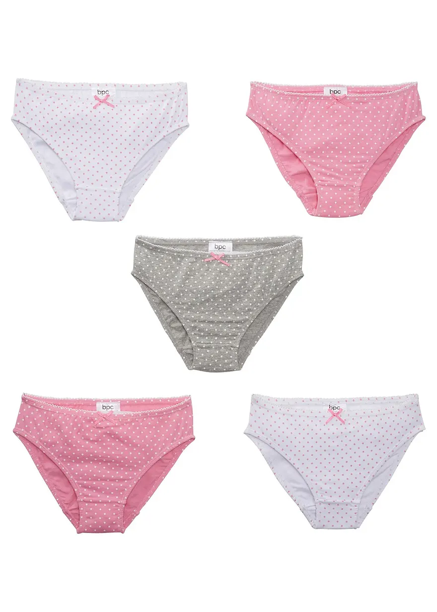 Slip mit weicher Baumwolle mit Satin-Schleife (5er Pack)