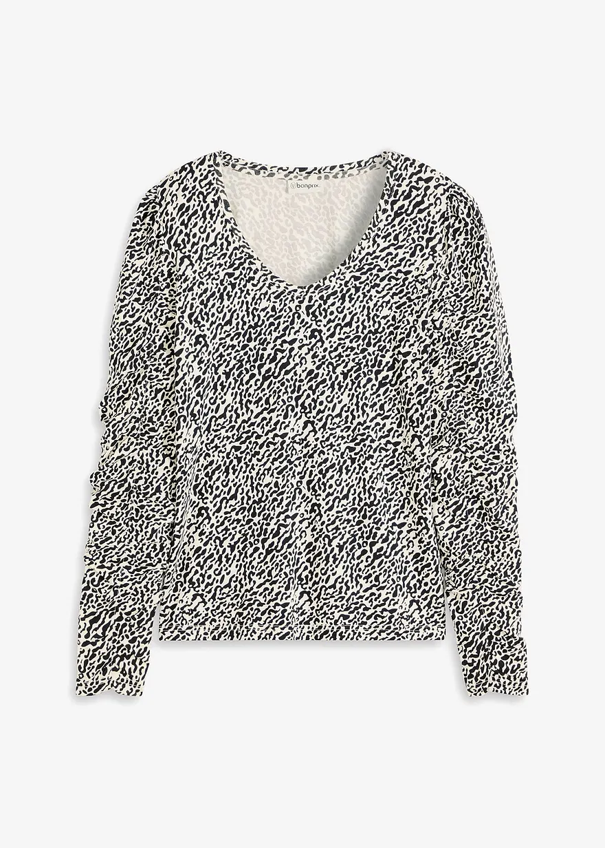 Shirtbluse mit Raffungen