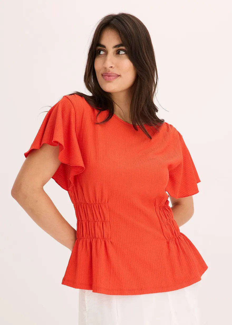 Jerseycrepe-Shirt mit Smock