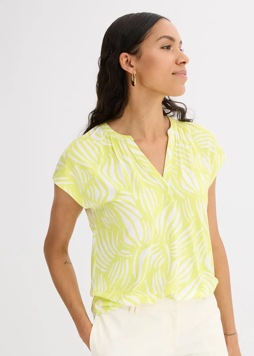 Henleyshirt aus softem Viskose-Mix